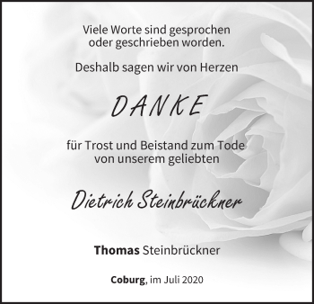 Anzeige von Dietrich Steinbrückner von MGO