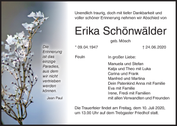 Anzeige von Erika Schönwälder von MGO