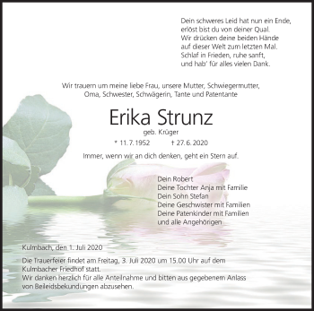 Anzeige von Erika Strunz von MGO