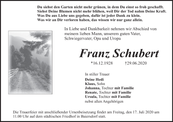 Anzeige von Franz Schubert von MGO