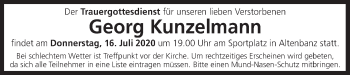Anzeige von Georg Kunzelmann von MGO