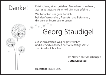 Anzeige von Georg Staudigel von MGO