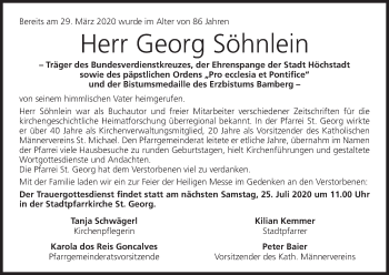 Anzeige von Georg Söhnlein von MGO