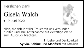 Anzeige von Gisela Walch von MGO