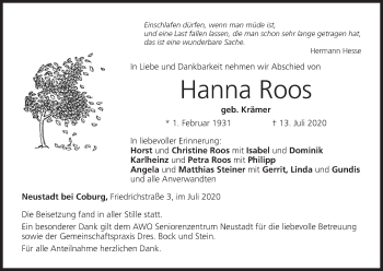 Anzeige von Hanna Roos von MGO