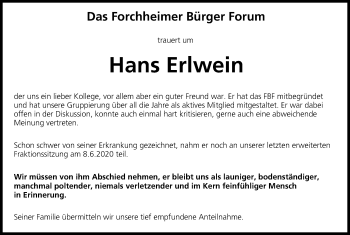 Anzeige von Hans Erlwein von MGO