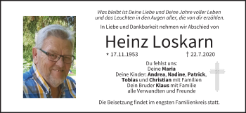 Anzeige von Heinz Loskarn von MGO