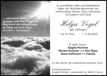 Anzeige von Helga Vogel von MGO