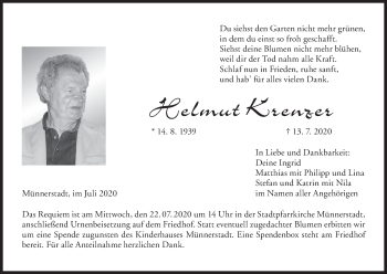 Anzeige von Helmut Krenzer von MGO