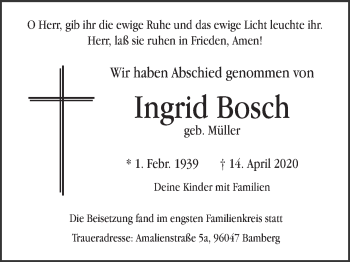 Anzeige von Ingrid Bosch von MGO