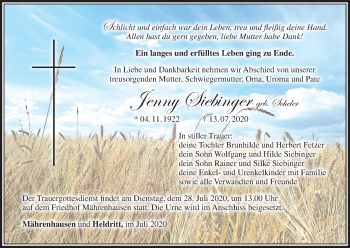 Anzeige von Jenny Siebinger von MGO