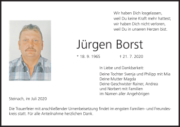 Anzeige von Jürgen Borst von MGO