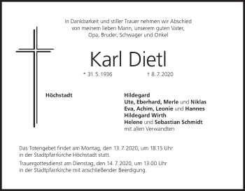 Anzeige von Karl Dietl von MGO