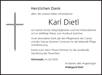 Anzeige von Karl Dietl von MGO