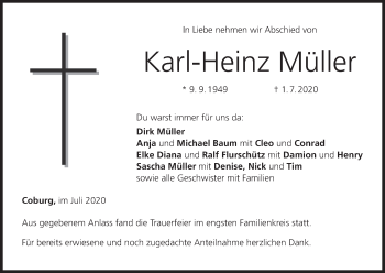 Anzeige von Karl-Heinz Müller von MGO