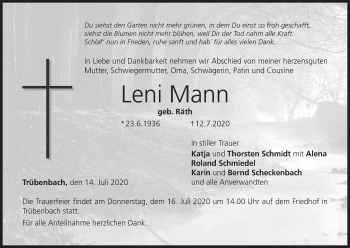 Anzeige von Leni Mann von MGO