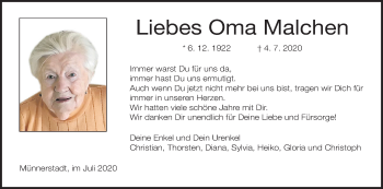 Anzeige von Malchen  von MGO
