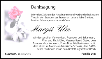 Anzeige von Margit Ulm von MGO