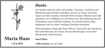 Anzeige von Maria Haas von MGO