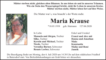 Anzeige von Maria Krause von MGO