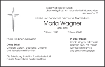Anzeige von Maria Wagner von MGO