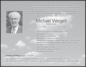 Anzeige von Michael Weigelt von MGO