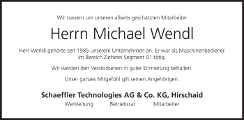 Anzeige von Michael Wendl von MGO