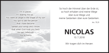 Anzeige von Nicolas Schramm von MGO