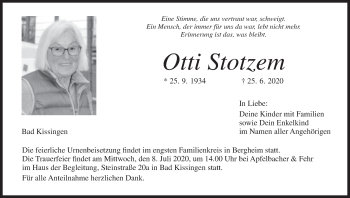 Anzeige von Otti Stotzem von MGO