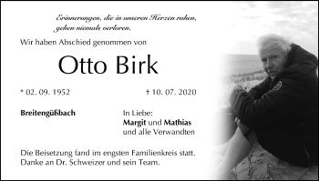 Anzeige von Otto Birk von MGO