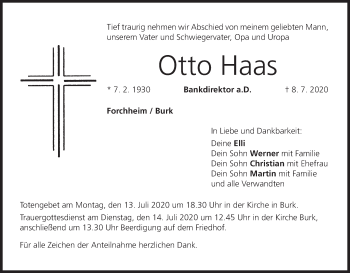 Anzeige von Otto Haas von MGO