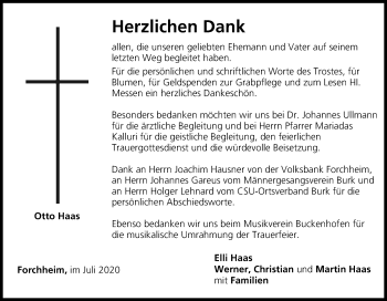 Anzeige von Otto Haas von MGO