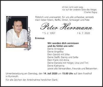 Anzeige von Peter Herrmann von MGO