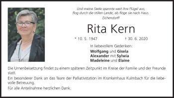 Anzeige von Rita Kern von MGO