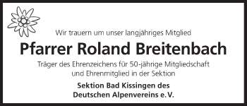 Anzeige von Roland Breitenbach von MGO