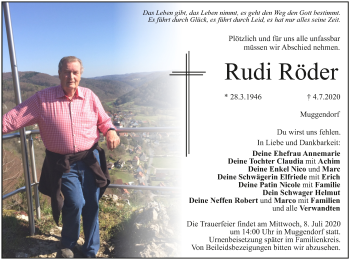 Anzeige von Rudi Röder von MGO