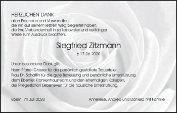 Anzeige von Siegfried Zitzmann von MGO