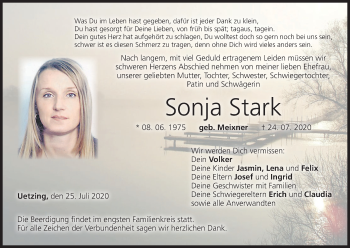 Anzeige von Sonja Stark von MGO
