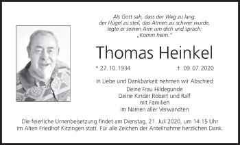 Anzeige von Thomas Heinkel von MGO