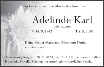 Anzeige von Adelinde Karl von MGO