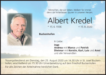 Anzeige von Albert Kredel von MGO