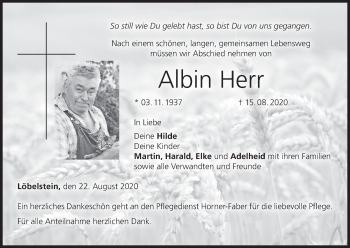 Anzeige von Albin Herr von MGO