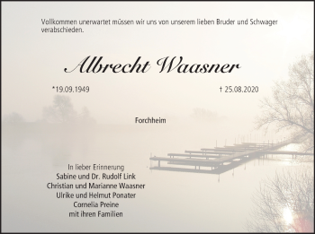 Anzeige von Albrecht Waasner von MGO