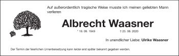 Anzeige von Albrecht Waasner von MGO
