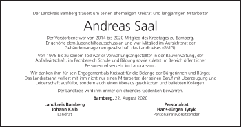 Anzeige von Andreas Saal von MGO