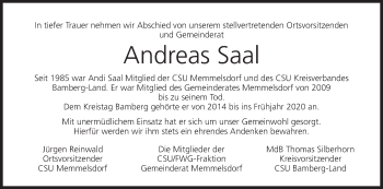 Anzeige von Andreas Saal von MGO