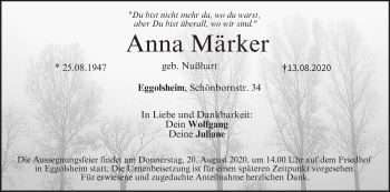 Anzeige von Anna Märker von MGO