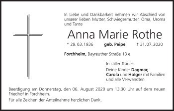 Anzeige von Anna Marie Rothe von MGO