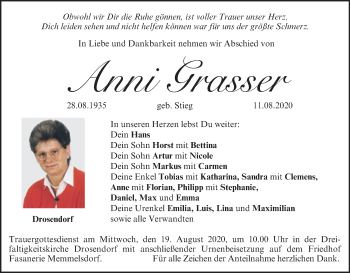 Anzeige von Anni Grasser von MGO