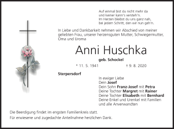Anzeige von Anni Huschka von MGO